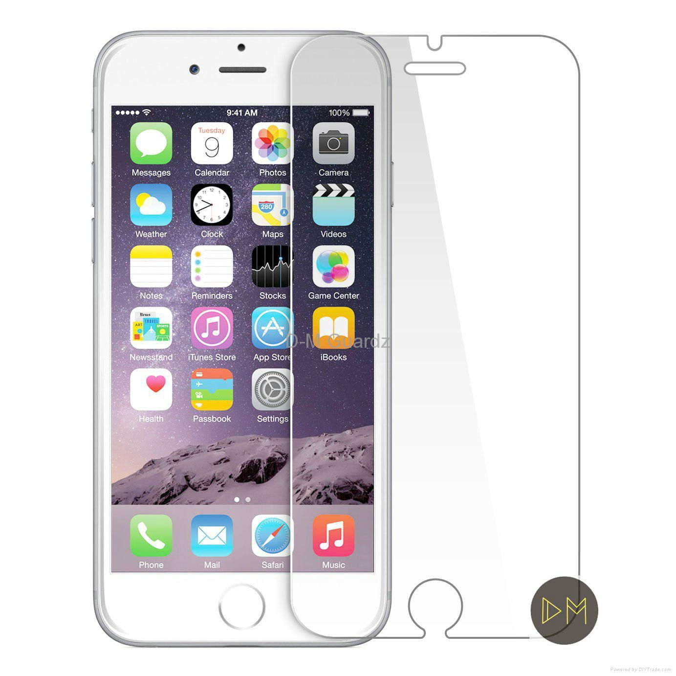 100% Genuine Tempered Glass Screen Protector for Apple iPhone 6 4.7" iPhone 6 Pl