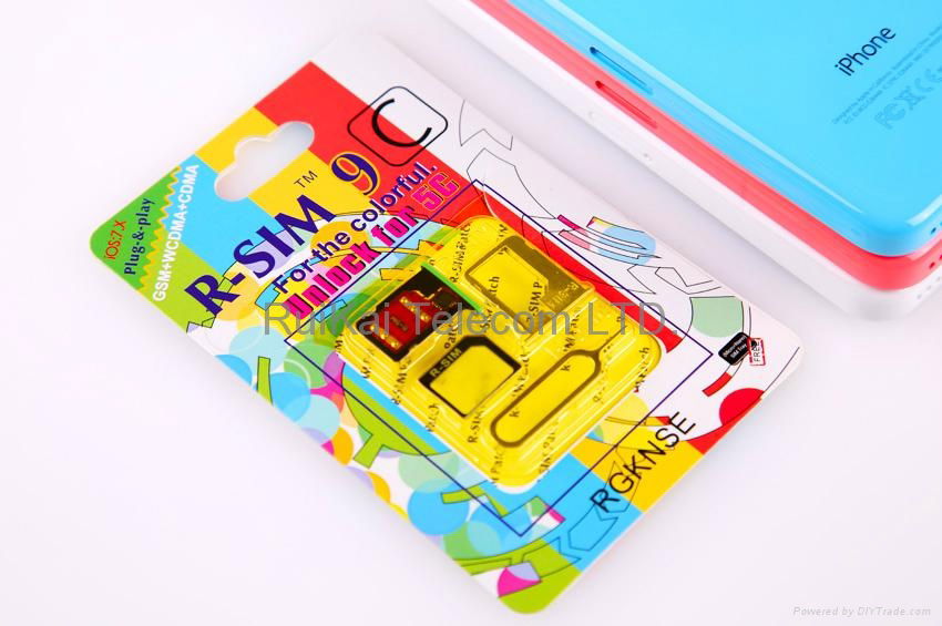 R-SIM 9C Unlock Sim Card For iphone5C iOS7.0-7.X 3