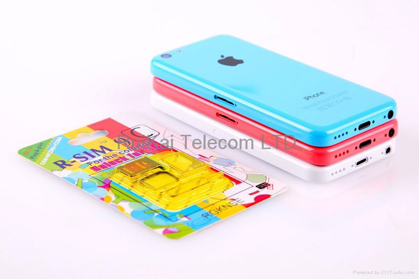 R-SIM 9C Unlock Sim Card For iphone5C iOS7.0-7.X 5