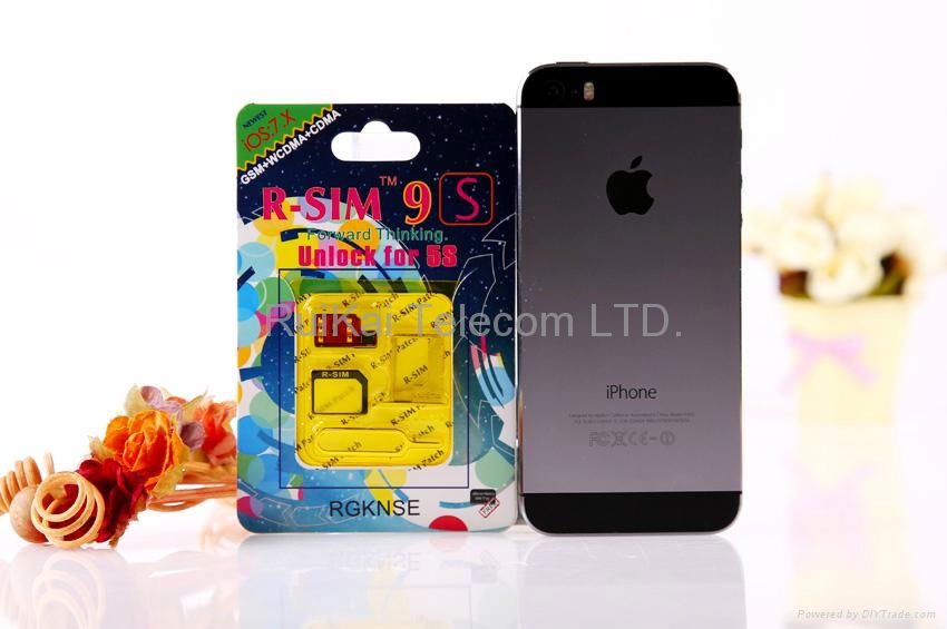 R-SIM 9S Unlock Sim Card For iphone 5S iOS7.0-7.X 2