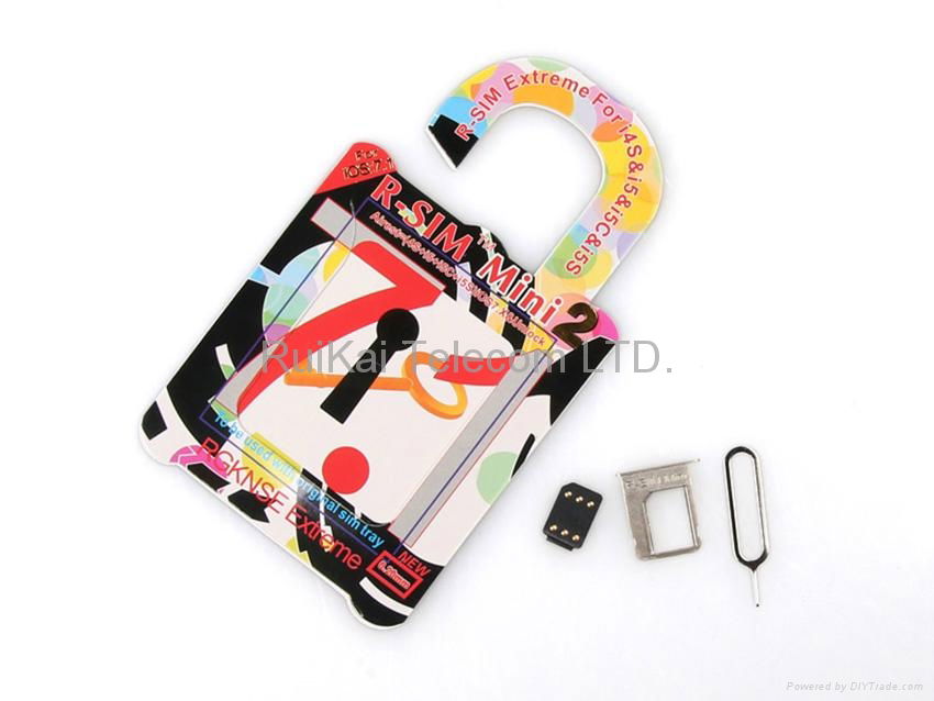 R-SIM Mini 2 thin film unlock card for 5/5C/5S iOS7.1-7.X 4