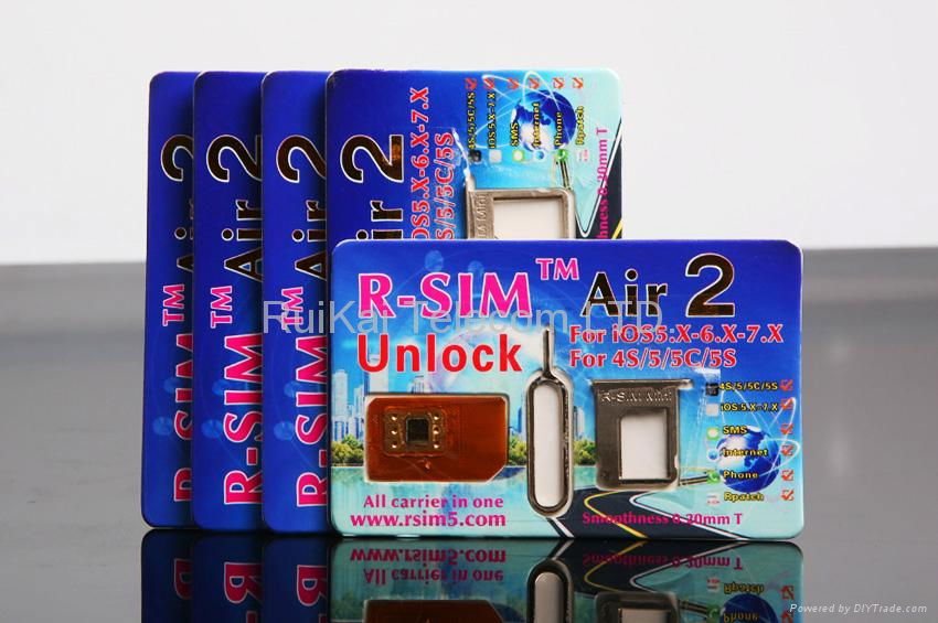 R-SIM Air 2 Unlock Card For4 S/5/5C/5S iOS:6.X-7.1.1-7.X (Sprint+N) 3