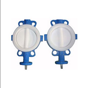 Full PTFE Coated Wafer Butterfly Valve 1