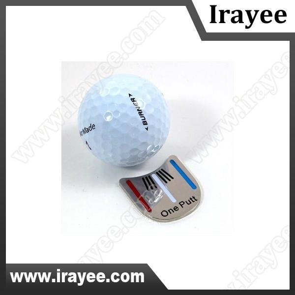 personalized golf mark in zinc alloy material, plated brass