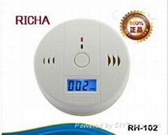 lcd carbon monoxide detector alarm with blue screen