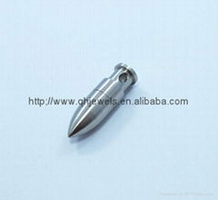 China wholesaler stainless steel silver pendant bullet shape design pendant 