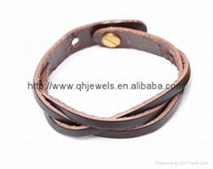 brown leather bracelet Customized for men and women