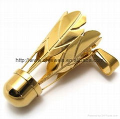 Badminton shape pendant gold charms for men