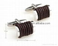 fashion silver fabrics cufflinks from