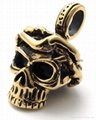 casting gold skull penda t charms