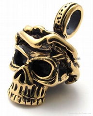 casting gold skull penda t charms wholesale