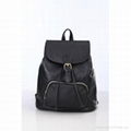 black quilting fashion women pu backpack