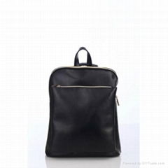 black pu leather women backpack