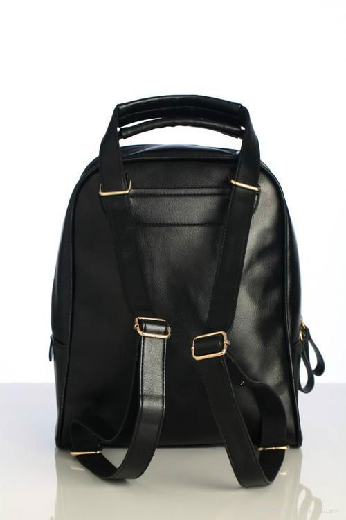 black backpack women leather pu bag 3