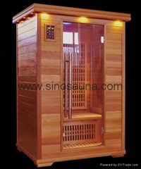 2015 Hot Sale Tourmaline Far Infrared 2 Person Dry Sauna Room with Carbon Heater