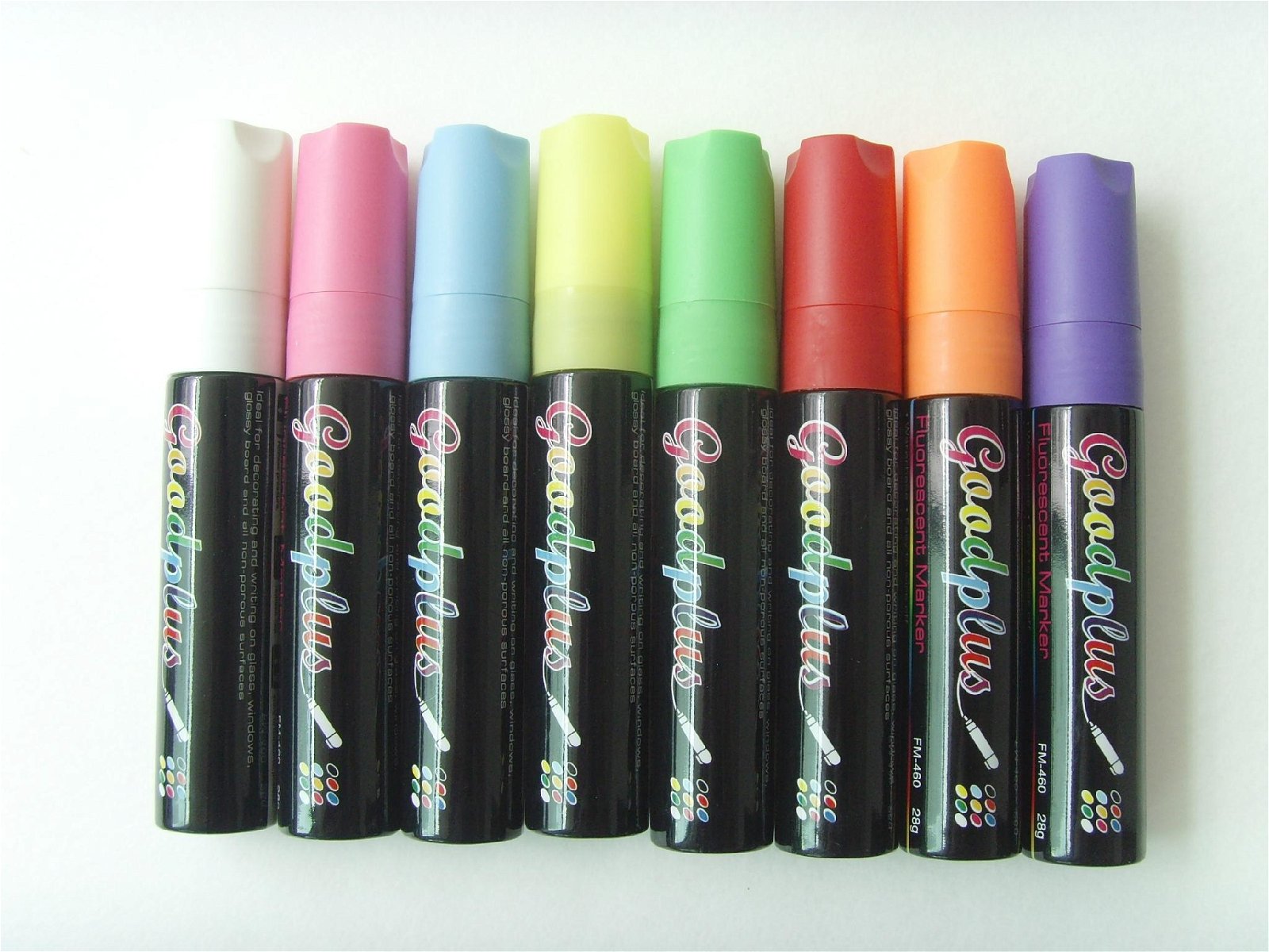 8 pack white/blue/green/yellow/pink/orange/black/red/purple marker/liquid chalk/ 2