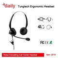 Binaural Version Call Center Headset With RJ9 Headset Adapter For Telephones 1