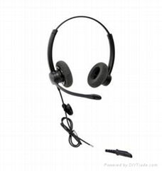 Over-the-head Wearing Style Call Center Headset With Adjustable Headband