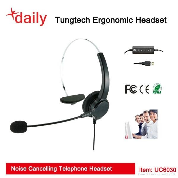 Wired Headset With UC Function To Work For Unified Communication 