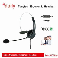 Wired Headset With UC Function To Work For Unified Communication