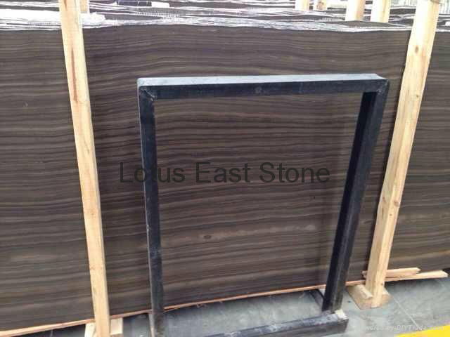 Good quality  polished Armani Brown marble big slabs 4