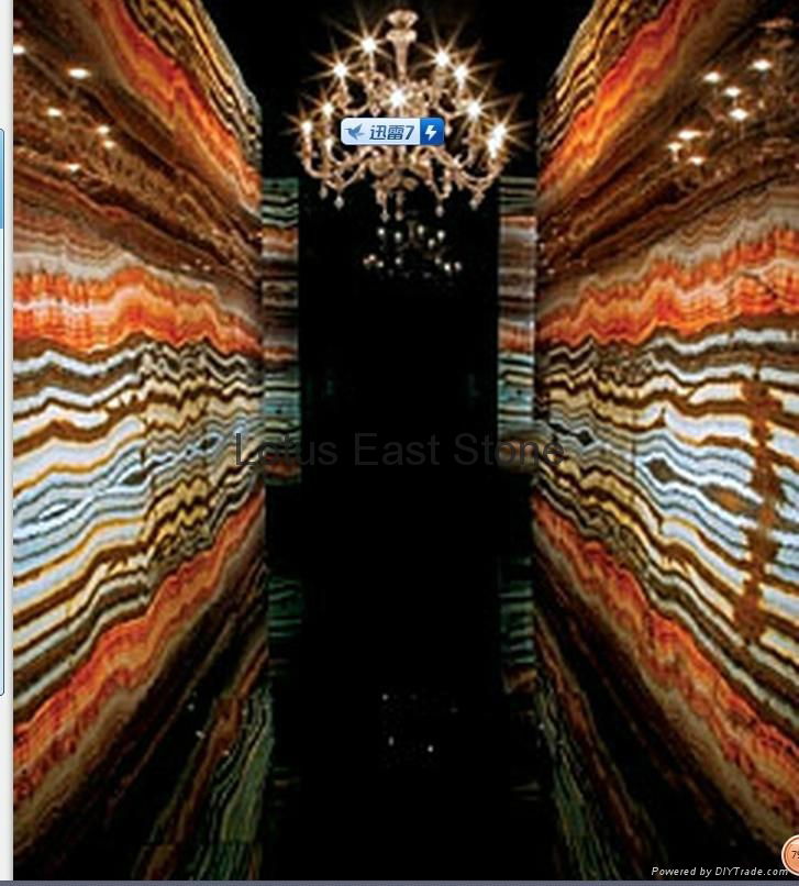 Good quality  polished Colorful  onyx big slabs 3