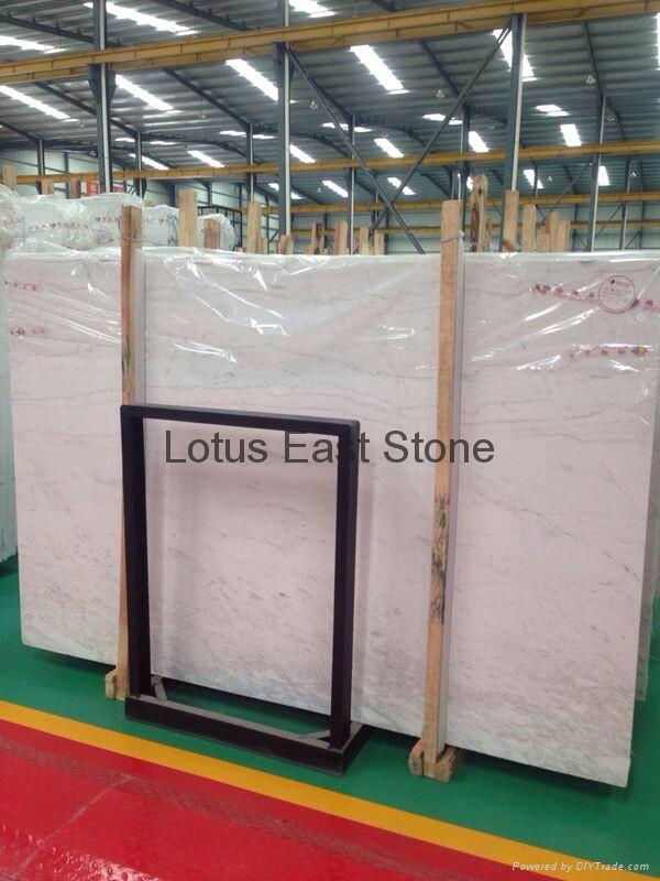 Good quality  polished Volokas white  marble big slabs 3