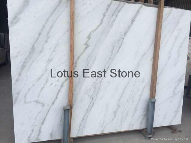 Good quality  polished Athens white  marble big slabs