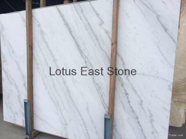 Good quality  polished Athens white  marble big slabs 2