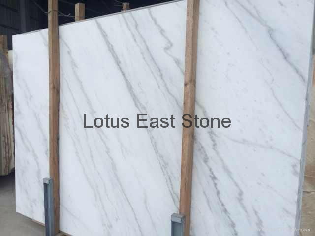 Good quality  polished Athens white  marble big slabs 5