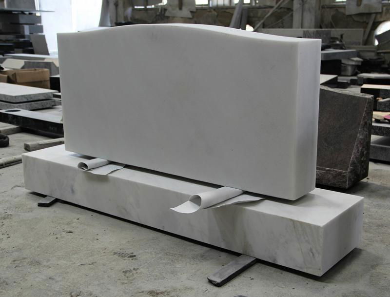 Sichuan White marble American Die and Base Monument 3
