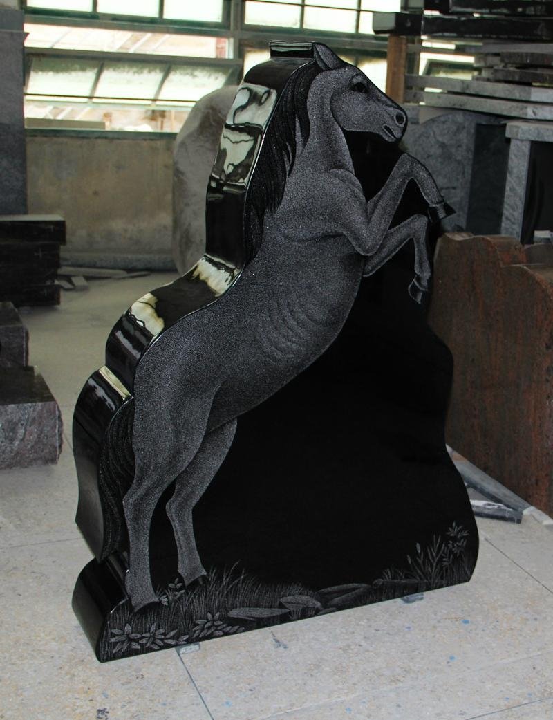 Shanxi Black Horse Shape Upright Monument 4