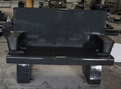 Indian Black Granite American Style Bench Monument & Tombstone