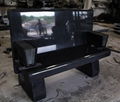 Indian Black Granite American Style Bench Monument & Tombstone 3