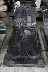 Bahama Blue Polished European Style Tombstone & Monument