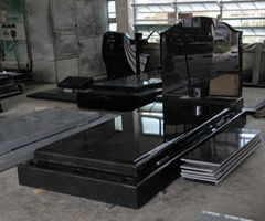 Shanxi Black Polished European Tombstone & Monument