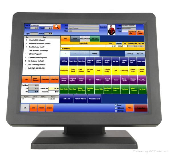 15" D525 All In One Touch POS Terminal with VFD