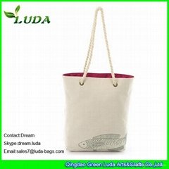 LUDA Stylish Straw Bag Canvas Straw Bag Wholesale Straw Beach Bag