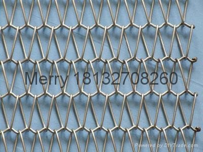 Crankshaft type mesh conveying belt 2