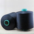 dope dyed black polyester textured yarn for 150/48 nim 3