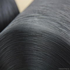 high textured polyester dope dyed black