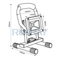 10W Rechargeable LED Floodlight Bridgelux Epistar chip CRI>80 4