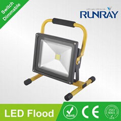 30W Portable Rechargeable LED Floodlight Bridgelux Epistar chip