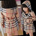 girl outercoat kid classic Plaid Clothes for 80-120cm
