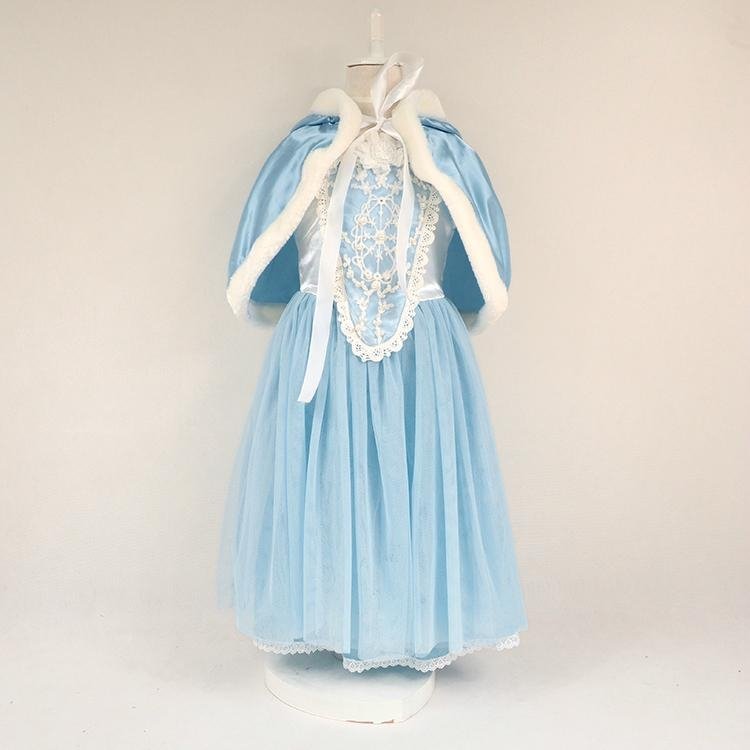 GIRLS PRINCESS DRESS + robe for tall 110cm -150cm free shipping  3