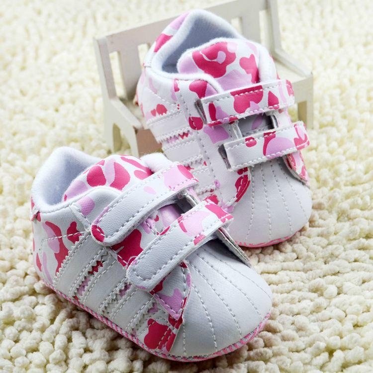 Baby toddler shoes Pink Camouflage for 0-18months old free shipping cost  