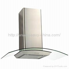 European Style Cooker Hood Curved Glass