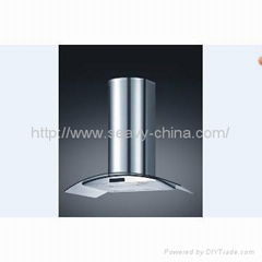 touch switch range hood with LED light