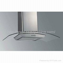 European Style Kitchen Range Hood Curved Glass