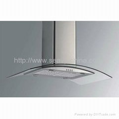 European Style Kitchen Hoods with Tempered Glass